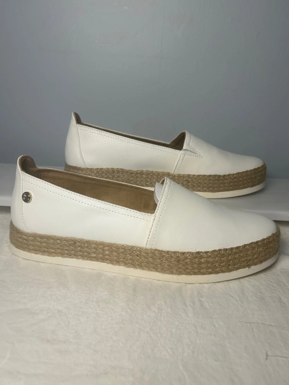 New Giani Bernini Women's Archerr Slip-On Espadrilles White Size 10